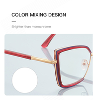 Gafas de Montura TR90 Coloridas para Mujer, Lentes de Alta Calidad con Protección Contra la Luz Azul, Patillas Metálicas, Bisagras Flexibles, Gafas de Moda