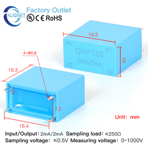 Transformador de voltaje de CA de microprecisión PCB Ct QNPT02 2mA 2mA 110V 220V 380V Fábrica de sensores de corriente de transformador potencial - Product Image 4