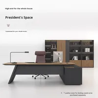 High-End Executive Boss Desk semplice moderno Designer presidente scrivania ufficio Set pannello di legno per Manager