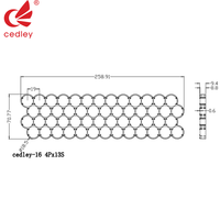 Support de batterie cylindrique en nid d'abeille Cedley 4P13S Li-ion 18650 ABS+PC UL94 V0 ignifuge, accessoire d'espacement