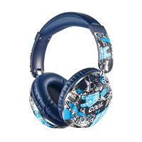 Casque sans fil BT500 pour peinture, casque de jeu graffiti, casque stéréo supra-auriculaire, casque BT avec micro LED