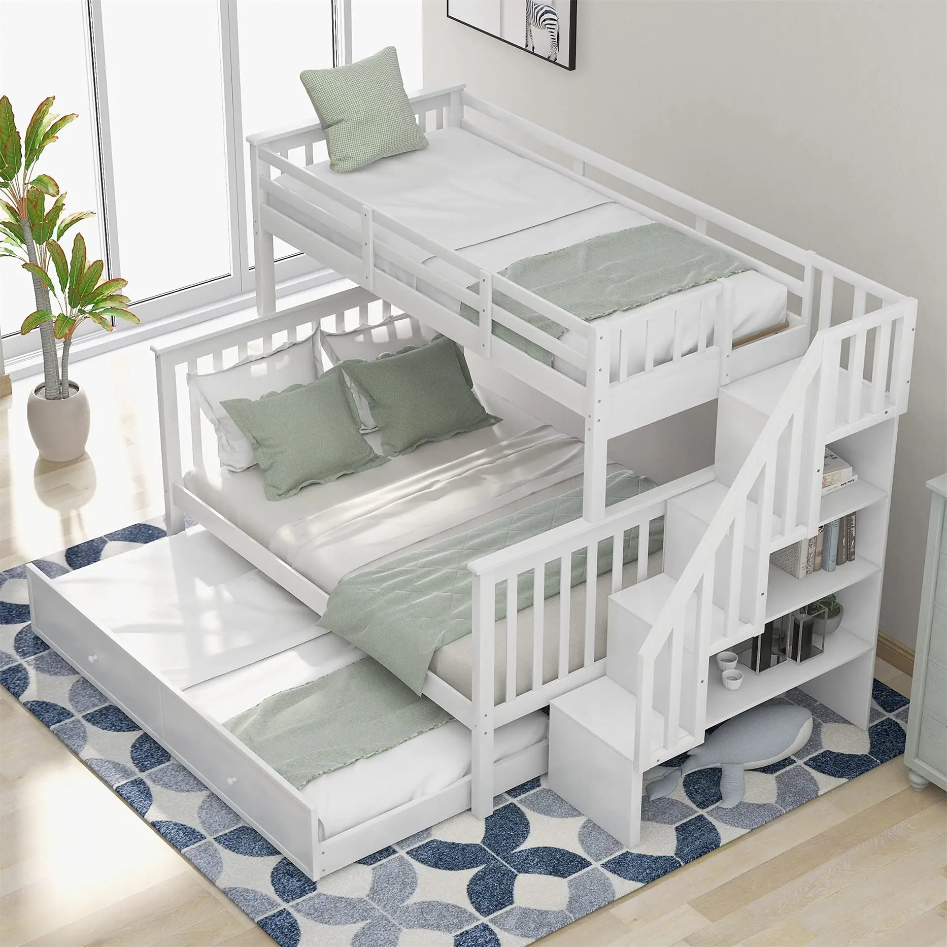 Modern tasarım MDF kurulu çocuk yatağı çocuk yatağı ahşap çocuk çocuk beyaz tek ranza depolama ile çocuklar için