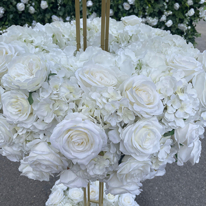 IFG Boda Evento Proveedor Rosas de seda blanca Arco decorativo Arreglo floral Elegante Navidad Boda Arco Marco Decoración - Product Image 6