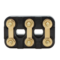 Bornier à vis automobile M6, 2 pôles, 24V, contact en laiton, 150A, barre de connexion 50*32 TB06212, tige en fer pour moteur