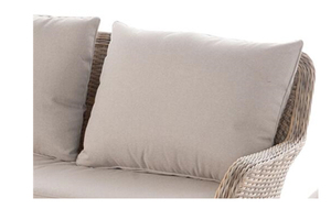 Ensemble de 4 canapés en rotin avec peinture en grain de bois pour jardin, patio, mobilier de jardin, couleur naturelle, ensemble de conversation avec table - Product Image 6