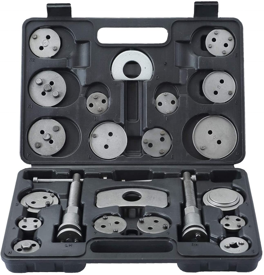 Gtypro 22pcs Universal Caliper Wind Back Tool Kit Disc Brake Caliper Compression Piston Rewind Wind Back Tool Auto Repair Tools