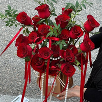 Sac d'emballage de luxe imperméable et recyclable pour bouquets de fleurs, personnalisable avec logo, pour anniversaires et la fête des Mères