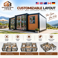 Fabricant de maisons préfabriquées économiques avec cuisine séparée, maisons modulaires extensibles en conteneurs, maisons préfabriquées pour habitation