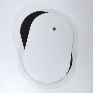 แผ่นอิเล็กโทรดสำรองขนาด 42x60 มม. แบบติดกระดุมแป๊ก สำหรับเครื่องนวดรูปวงรีขนาดเล็ก รุ่น HV F015 021 022 330 9 สีขาว PET ไฮโดรเจล - Product Image 1