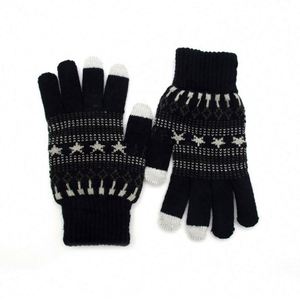 Vente directe d'usine, gants d'hiver en tricot jacquard pour adultes à écran tactile - Product Image 5