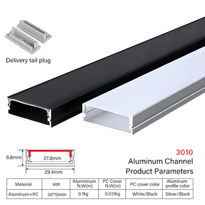 פרופיל סגסוגת אלומיניום קיר & תאורה מדרגות 10 x30 מ "מ אקווריום עם משטח אנודיז 90 - Product Image 2