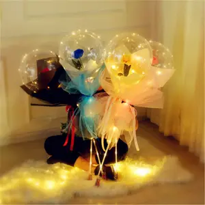Üreticileri özel Bobo Ballon sevgililer günü 2024 hediye kız arkadaşı balon yaktı şeffaf Bobo balon parti düğün