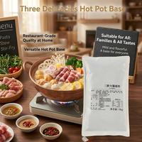 Three Delicacies Hot Pot Base Savory Hot Pot Base Instant Noodle Soup Stock, Family Style Hot Pot Base,