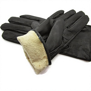 Gants longs en cuir d'agneau noir de luxe, design uni, non doublés, pour femme, élégants, pour un usage décontracté en hiver - Product Image 4