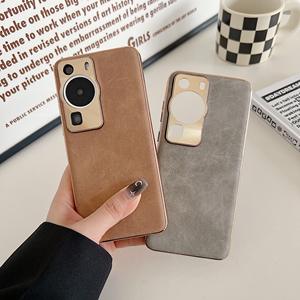 <span class=keywords><strong>Coque</strong></span> <span class=keywords><strong>de</strong></span> <span class=keywords><strong>téléphone</strong></span> ultra mince pour <span class=keywords><strong>Huawei</strong></span> P60 Pro Soft Touch Vintage PU Leather Full Protection Back Cover Shell - Product Image 4