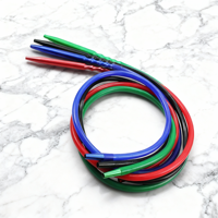 Tuyaux en plastique colorés pour narguilé avec poignée en verre et aluminium pour chicha, accessoires de fumage pour bar et fête
