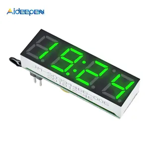 Aideepen 3 In 1 LED DS3231SN นาฬิกาดิจิตอลอุณหภูมิแรงดันไฟฟ้าโมดูล DIY อิเล็กทรอนิกส์สีเขียว