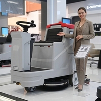 Nouvelle autolaveuse électrique autoportée de 660 mm avec batteries et réservoirs de 80L/90L, autopropulsée pour entrepôts et usines
