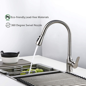 Tête de rechange pour robinet de cuisine Bingtao, noir brossé, avec bouton d'arrêt d'eau, buse extractible - Product Image 2