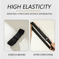 Sangle de fixation élastique auto-adhésive à boucle croisée pour câbles, en polyester/nylon, pour l'organisation des cordons