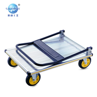 Carretilla de Plataforma Manual de Aluminio de Cuatro Ruedas 250KG Industrial para Compras OEM FW-99E