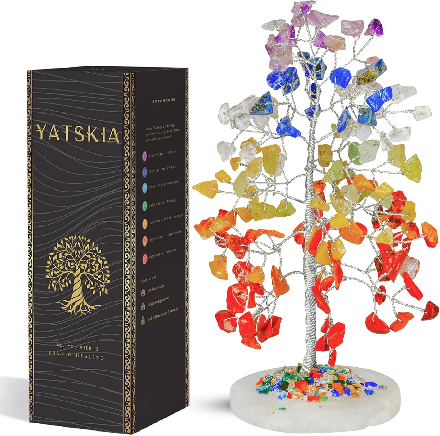 1 seven chakra agate slice base