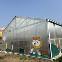 Kit de serre en panneaux de polycarbonate isolés, feuilles de plastique PC renforcées, ensemble complet de serre pour la plantation commerciale
