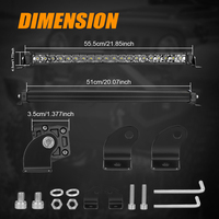 Barra de Luz LED para Coche y Camioneta 4x4, Delgada, Recta, Impermeable, de 6 Pulgadas, 12, 20, 30, 40, 50 Pulgadas, para Proyectos y Uso Todoterreno