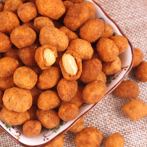 Cacahuetes Secos Doblemente Crujientes, Recubiertos de Sal, con Alto Contenido de Proteína, Snack Saludable - Product Image 1