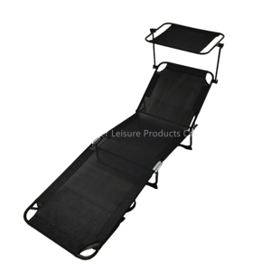 Leader Cama de Camping plegable portátil Tumbona Sombrilla Patio Silla de jardín Reclinable con sombrilla - Product Image 3