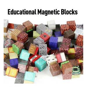 Juego de Construcción Magnético de Cubos, Regalo de Navidad, Bloques de Construcción de Plástico Sensoriales Educativos STEM, Kit de Juguetes Creativos de Fantasía - Product Image 5