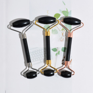 Rouleau de jade Xiuyan <span class=keywords><strong>noir</strong></span> de qualité supérieure, directement de l'usine, ensemble de pierres Gua Sha, masseur facial pour le soin de la peau - Product Image 3