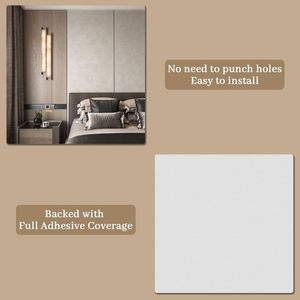 Handmade Modern Style 3D <strong>Mirror</strong> Tile Wall Sticker Non-Glass Plastic Mosaic Decal for Room Decor Stick Adhesive <strong>Craft</strong> <strong>Mirrors</strong> - Product Image 6