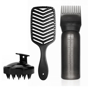 Three Piece Hair Care Set Scalp Massage <b>Brush</b> Comb For <b>Smooth</b> Hair Treatment - Product Image 1