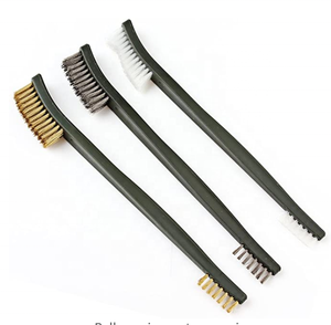 Juego de Mini cepillos de alambre de latón, Kit de limpieza de Metal oxidado, de soldadura, acero práctico, doble punta, nailon, 3 uds. - Product Image 1