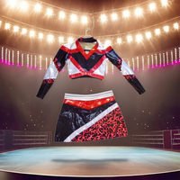 Nouvel uniforme de cheerleading pour adultes en spandex/polyester métallisé avec tissu Mystique 300g, service OEM, livraison rapide