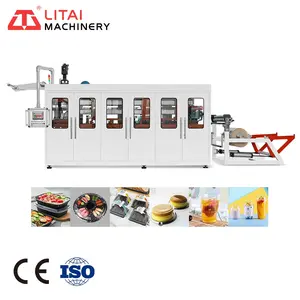 Machine de formage entièrement automatique Ligne de production Fournisseur pour la fabrication de crème glacée Tasses à café Plateau