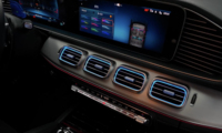 WIITECH Éclairage d'ambiance 64 couleurs pour Mercedes W167 GLE GLS 2020-2025, Contrôle MBUX, Amélioration de l'éclairage intérieur LED, Haut-parleurs de ventilation