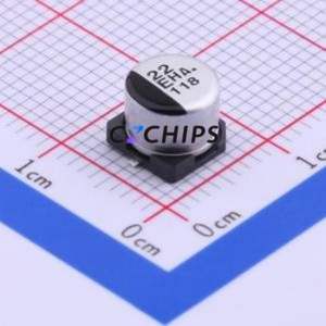 Condensateur électrolytique en aluminium SMD EEEHA1E220AP, SMD, D6.3xL5.4mm 22uF 20% 25V 55mA-120Hz - Product Image 1