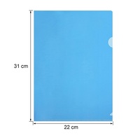 AFFISURE-carpeta transparente en forma de L para oficina, carpeta tipo L de PP, tamaño A4, superficie rígida y Lisa, OEM