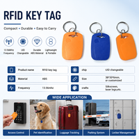 Porte-clés RFID 125 KHZ en ABS avec puce 2/UID, étanche, pour contrôle d'accès hôtelier et professionnel