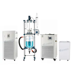 Laboratory Used 10L Capacity Single Wall Jacketed Explosion-proof Glass Reactor System Price