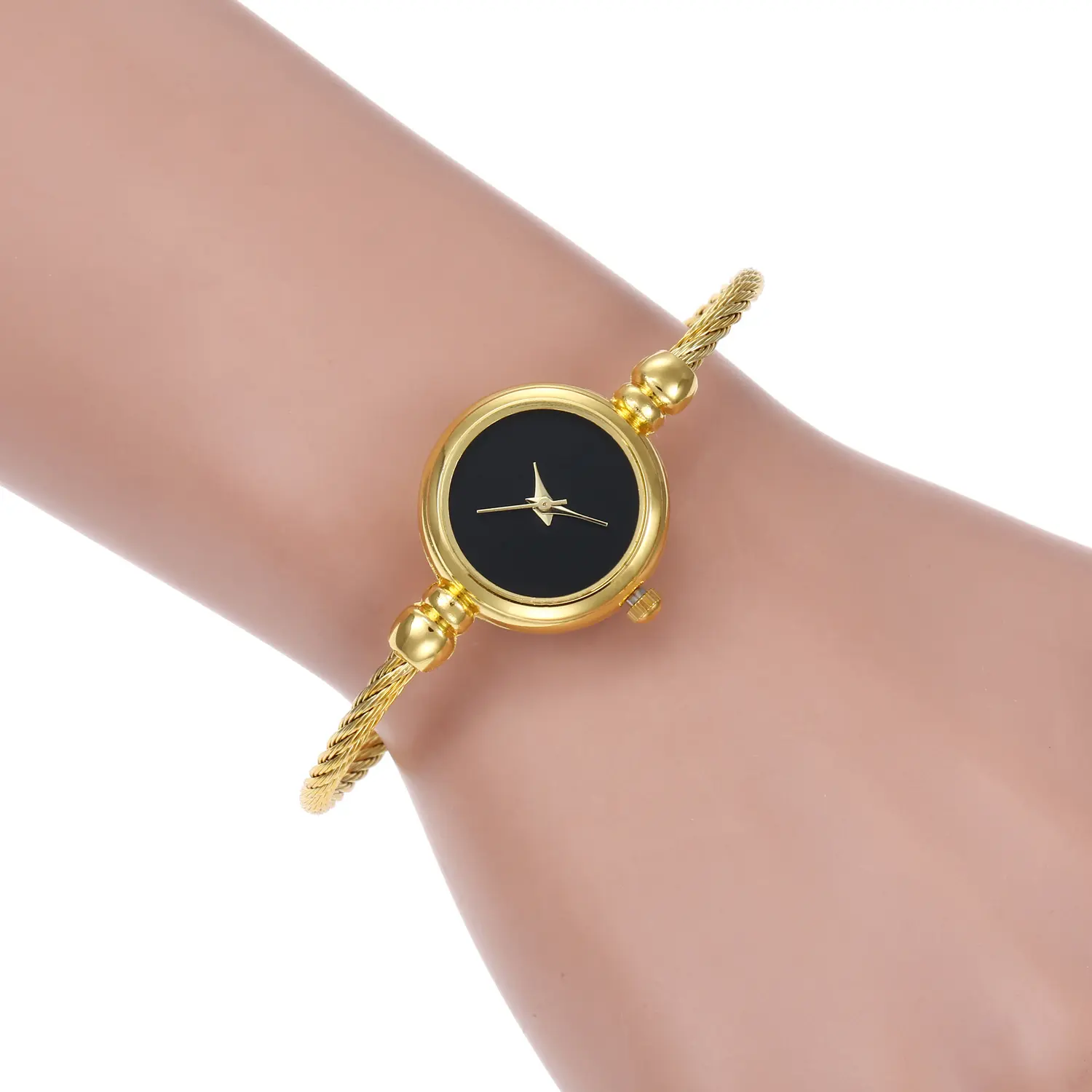 Gold Watch with Black face women's