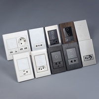 Interruptor de iluminación inteligente con detección táctil de cristal WiFi, toma de corriente de pared para el hogar de 2 pines, CA 16A, Tuya, aplicación inteligente para el hogar, Control remoto