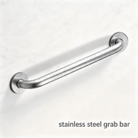 Barre d'appui de sécurité OEM en acier inoxydable poli miroir 32/38 mm pour salle de bain, sans obstacle, pour douche d'hôpital