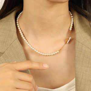 สร้อยคอมุกน้ำจืดเกรด AAA พร้อมตัวล็อกทองคำ เหมาะสำหรับใส่ทุกวัน - Product Image 4