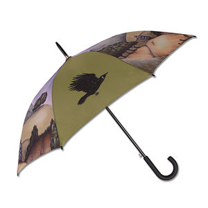Parapluie droit personnalisé durable avec logo imprimé, résistant au vent et aux UV, motif par sublimation, pour adultes, OEM ODM - Product Image 2