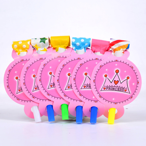 Silbato de Madera Desechable con Diseño de Princesa Azul y Rosa, para Niños, Cumpleaños, Graduación, Diwali, San Valentín - Product Image 1