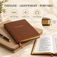 Bible personnalisée grand format à lettres rouges sur papier couché, fabrication sur mesure, vente en gros, portable, OEM, ODM