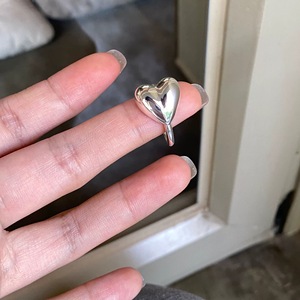 Heart Shape <b>Ring</b> S925 Sterling Silver Women's Everyday Wear Jewelry <b>Fine</b> <b>Rings</b> - Product Image 3